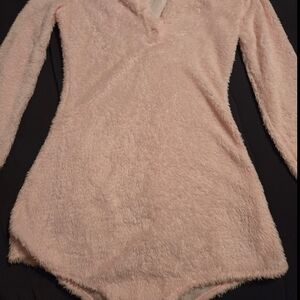 Cozy Pink Fleece Women's Dress